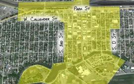 Map of Downtown Master Plan Study Area