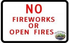 No fireworks or open fires