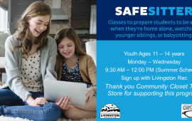 Summer Safe Sitter Schedule