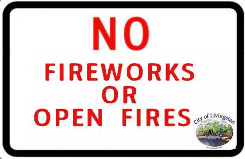 No fireworks or open fires
