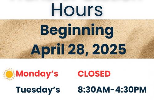 New Summer Hours