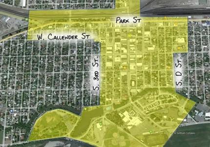 Map of Downtown Master Plan Study Area