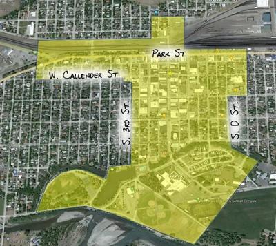 Map of Downtown Master Plan Study Area