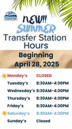 New Summer TS Hours