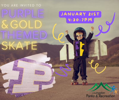 Purple & Gold Skate Advertisement