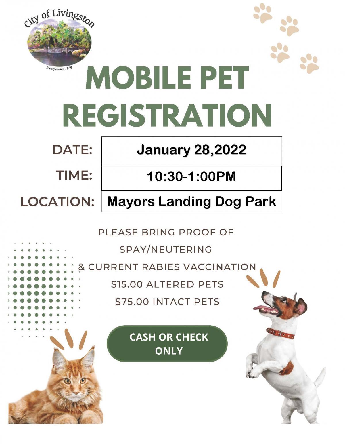 Mobile Pet Registration Event